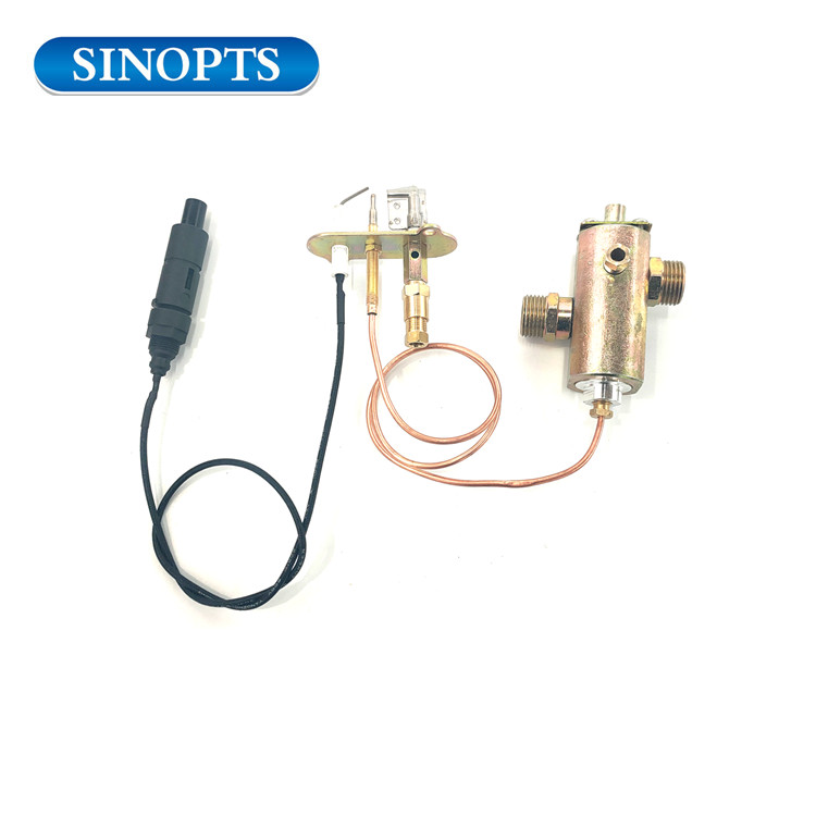 Gas heater spare parts burner system control valve with piezo igniter and pilot assembly