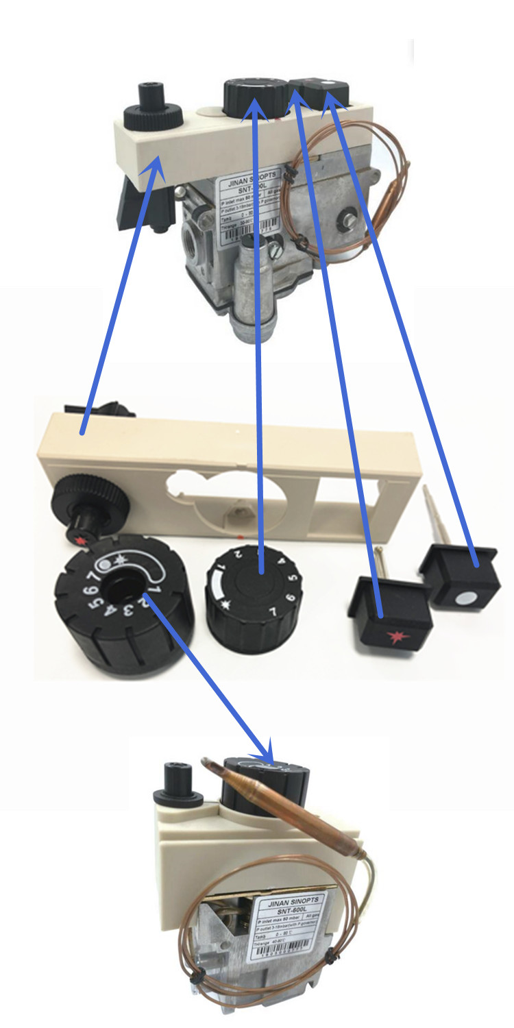 710 thermostat gas control valve cover with piezo igniter Buy gas